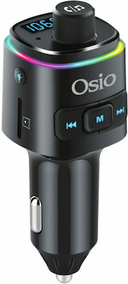 Osio FM Car Transmitter with Bluetooth / MicroSD / Type-C / USB