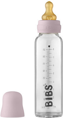 Bibs Glasflasche Gegen Koliken mit Silikonsauger für 0+, 0+ m, Monate Purple 225ml 1Stück