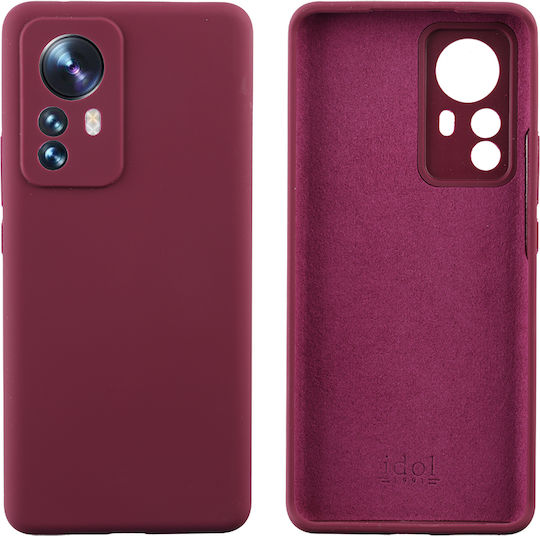 Idol 1991 Velvet Elite 4 Side Camera Guard Задна корица Силикон Бургундско (Xiaomi 12 Pro)