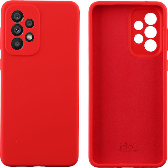Idol 1991 Velvet Elite 4 Side Camera Guard Umschlag Rückseite Silikon Rot (Galaxy A33 5G)