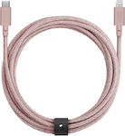 Native Union Belt Geflochten USB-C zu Lightning Kabel Rosa 3m