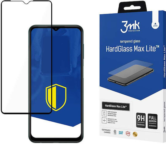 3MK HardGlass Max Lite Full Face Tempered Glass Negru (Galaxy M13)
