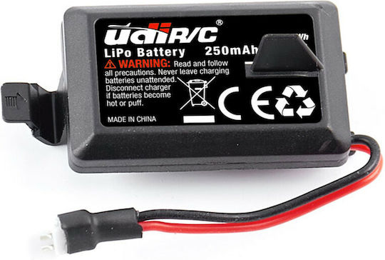 Udir/c Li-Po Battery 3.7V 250mAh 1S for RC Vehicle 2 Pieces