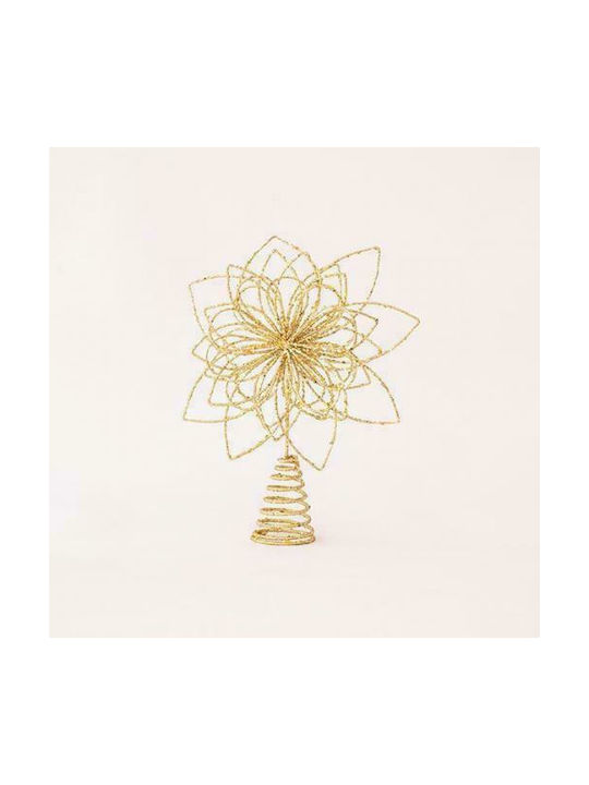 Eurolamp Christmas Christmas Tree Topper Ornament Gold 24x30cm