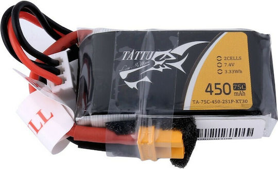 Tattu Батерия 7.4V Li-Po за Дрон с Капацитет 450mAh