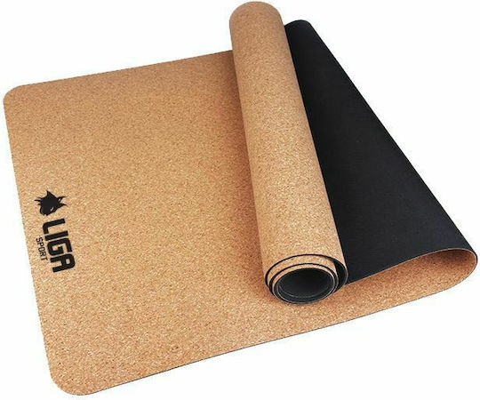 Liga Sport Cork Exercise Mat Brown (183x61x0.5cm)