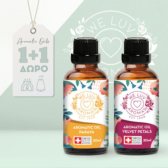 We Luv Aromas Aromatic Oil Papaya and Velvet Petals 20ml 2 Pieces 708-0026-2