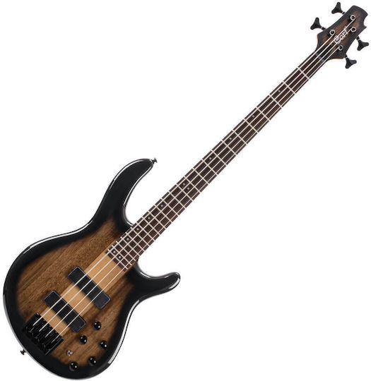 Cort Elektrischer Bass C4 Plus ZBMH TBB Trans Schwarz Burst