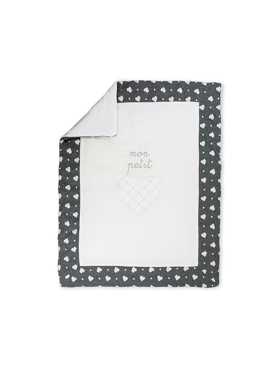 Ellepi Blanket Nursery Swaddling Blankets Hearts Gray 80x95cm