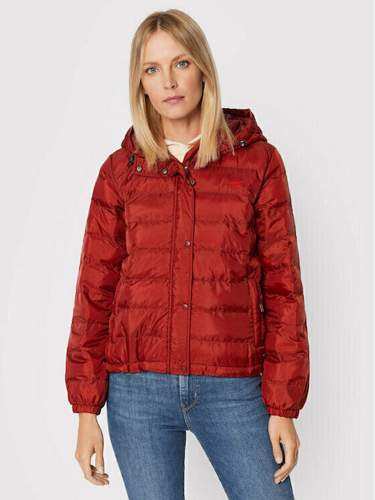 Levi's Edie Scurtă Jachetă de femei Puffer Roșu