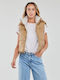 Only Women's Short Puffer Jacket Double Sided for Winter White/Beige