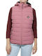 Emerson Women's Short Puffer Jacket for Winter with Hood Dusty Rose