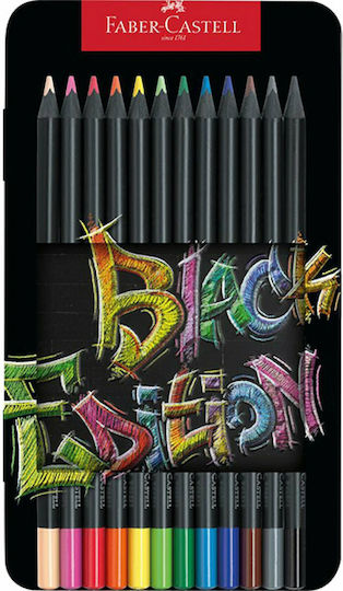 Faber-Castell Ξυλομπογιές Μαύρες Σετ 12τμχ