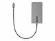 StarTech USB-A Докинг станция с HDMI 4K PD Етърнет и свързване 2 монитора Сив (S55149679)