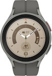 Samsung Galaxy Watch5 Pro Titanium 45mm Αδιάβροχο με Παλμογράφο (Gray)