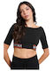 Women's Athletic Crop Top Black