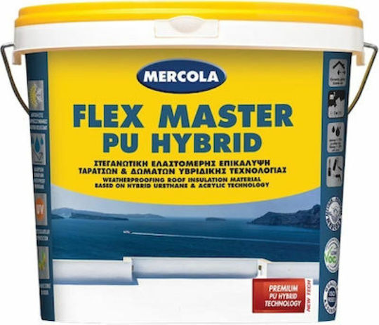 Mercola Flex Master PU Hybrid Elastomer Acrilic Cimentic Etanșant Poliuretanic 9lt Alb