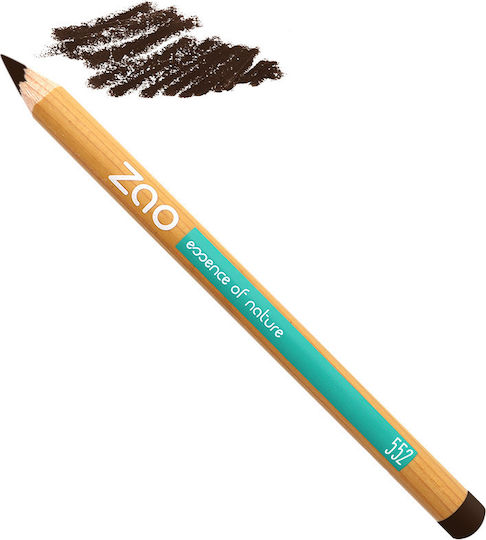 Zao Organic Makeup Multi Purpose Pencil Μαλακό Μολύβι Ματιών 552 Dark Brown