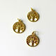 Eythymiou Georgios CHr. Tree of Life Metal Decorative Element for Wedding Favors Gold 2cm - 50pcs Gold