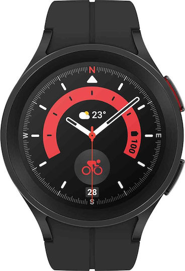 Samsung Galaxy Watch5 Pro LTE Titanium 45mm Waterproof with Heart Rate Monitor (Black)