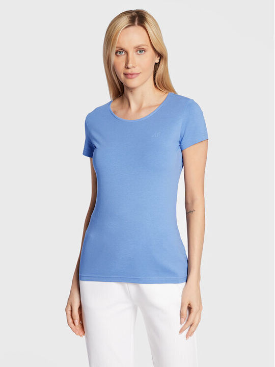 4F Women's Athletic T-shirt Light Blue