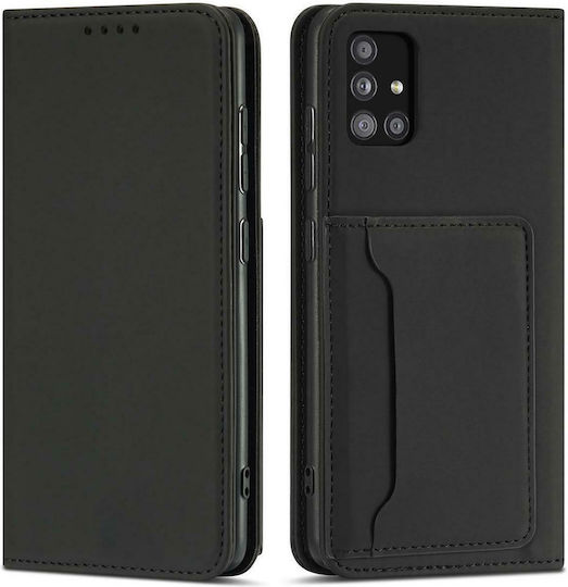 Hurtel Magnet Card Wallet Δερματίνης Μαύρο (Galaxy A12)
