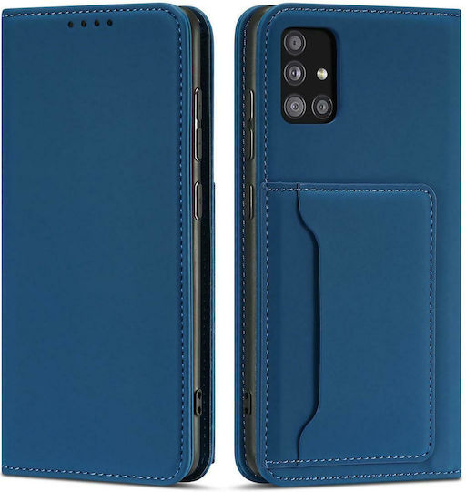Hurtel Magnet Card Brieftasche Synthetisches Leder Blau (Redmi Note 11 / 11S 4G)
