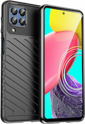 Hurtel Thunder Silicone Back Cover Durable Black (Galaxy M53 5G)