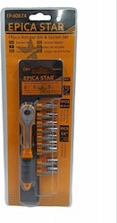 Epica Star EP-60674 Set Cheie Tubulare și Chei cu Clichet 1/4" 19 Bucăți Epica Star EP-60674 Set Cheie Tubulare și Chei cu Clichet 1/4" 19 Bucăți