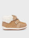 My First Steps Suede Kinderstiefeletten mit Klettverschluss Tabac Braun