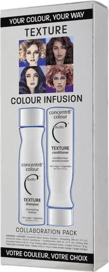 Malibu C Concentr8 Colour Infusion Texture Σετ Περιποίησης Μαλλιών Διατήρησης Χρώματος για Βαμμένα Μαλλιά με Σαμπουάν & Conditioner 2τμχ