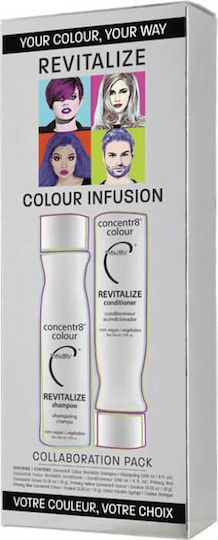 Malibu C Concentr8 Colour Infusion Revitalize Haarpflege-Set Für Farbschutz Für Gefärbte Haare Mit Shampoo & Konditionierer 2Stücke