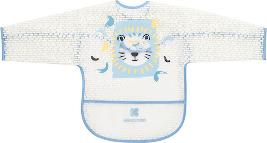 Kikka Boo Arty Waterproof Coverall Plastic with Hoop & Loop Fastener, Pocket & Sleeves Blue
