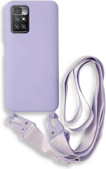 Bodycell Back Cover Silicone with Strap Purple (Redmi 10 / 10 2022)