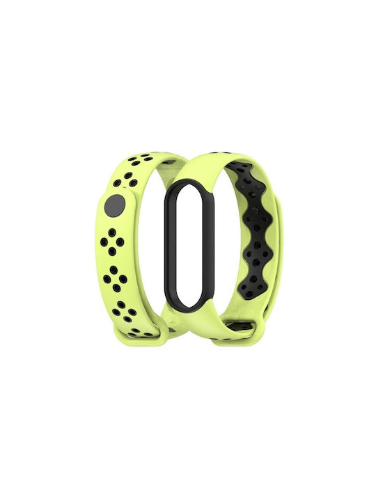 For Xiaomi Mi Band 5/6/7 Mijobs Sport Two-color TPU Watch Band (Yellow+Black) SU2944801A