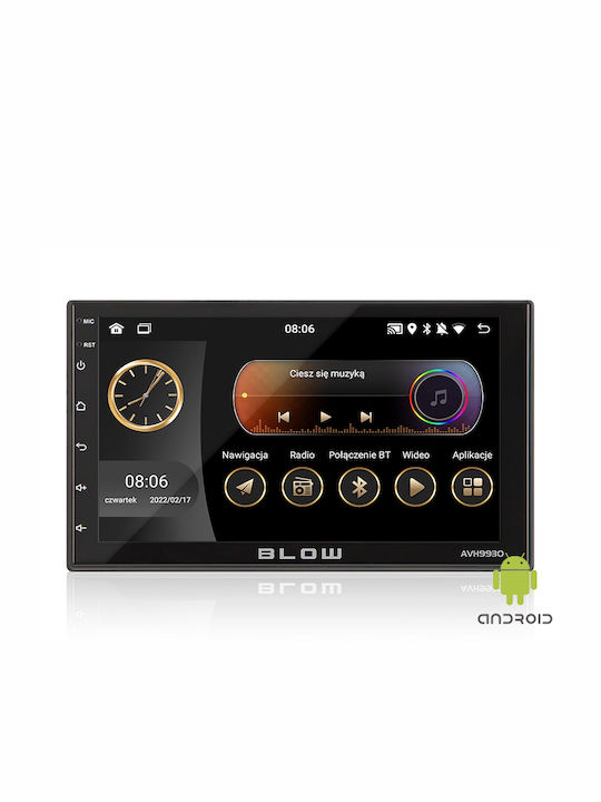 Blow Auto-Audiosystem 2DIN (Bluetooth/USB/WiFi/GPS/Apple-Carplay/Android-Auto/Notenblätter) mit Touchscreen 7"