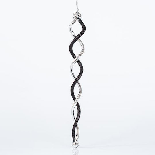 Ornament suspendat Stalactita Negru 21x2.5buc