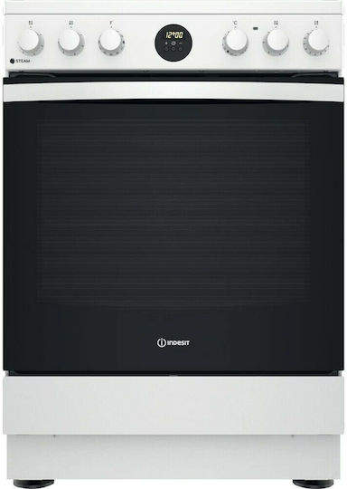 Indesit Готварска печка 69лт с керамични котлони Ш60см. White