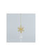 Silber Hängendes Schneeflocke Ornament Acryl Gold mit Glitzer 11x5cm