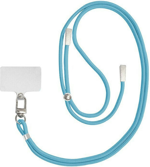 Cross Body Universal Κορδόνι Λαιμού Λουράκι Λαιμού για Κινητά Γαλάζιο