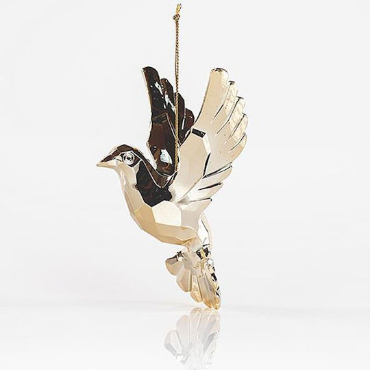 Birdie Ornament Acrylic Gold 7.6x10.2cm