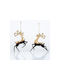 Hanging Reindeer Acrylic Ornament 14x14.5cm Various Designs