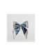 Hängender Bogen Ornament Stoff Blau 20x20cm