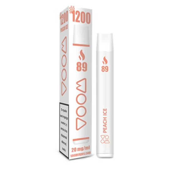 Voom Labs Voom Țigară Electronică De Unică Folosință 1200 Inhalări Peach Ice 2ml 20mg Roz