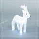Eurolamp Illuminated Christmas Plastic Figure Reindeer White Height 35cm