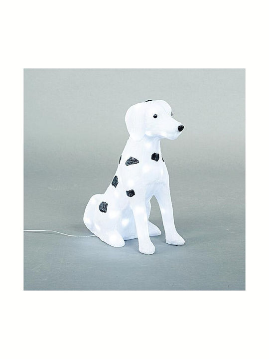 Eurolamp Illuminated Christmas Plastic Figure Doggy White Height 48cm