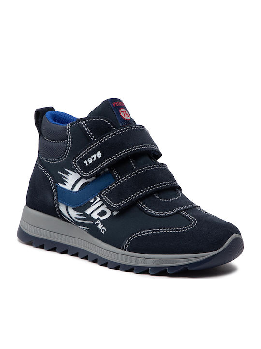 Παιδικά Sneakers High με Σκρατς Navy Μπλε