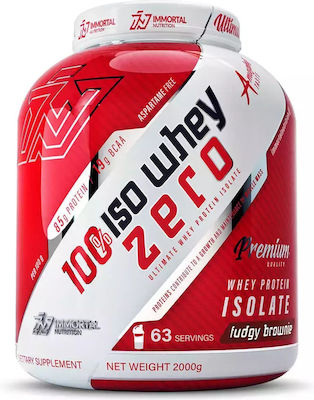 Immortal Nutrition 100% Iso Whey Zero Whey Protein Gluten & Lactose Free with Flavor Fudgy Brownie 2kg