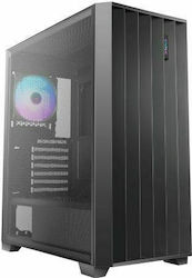 Azza Legionaire 470 Jocuri Turnul Midi Cutie de calculator cu fereastră laterală și iluminare RGB Negru