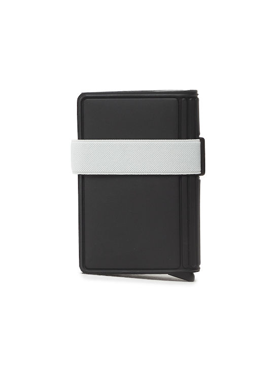 Secrid Bandwallet Tpu Men's Leather Card Wallet with Slide Mechanism Black/Grey